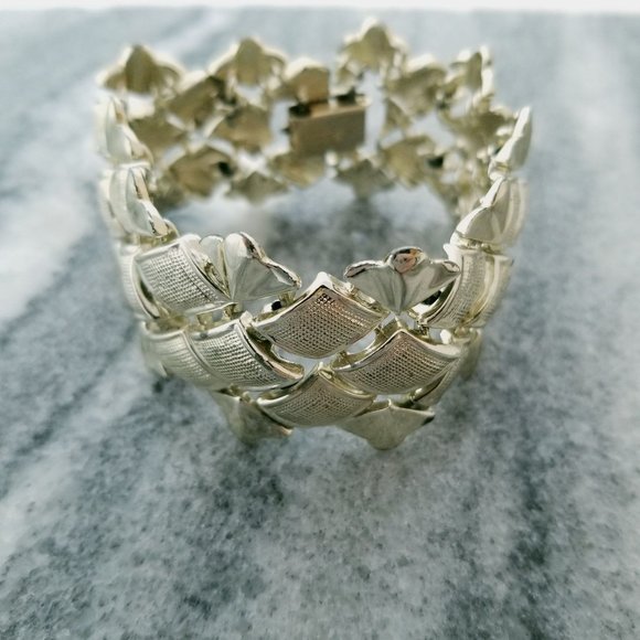 Coro Gold-Tone Geometric Bracelet - Picture 2 of 5